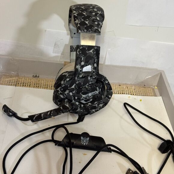 ONIKUMA K5 Black Camouflage Headphones good condition - Picture 1 of 6